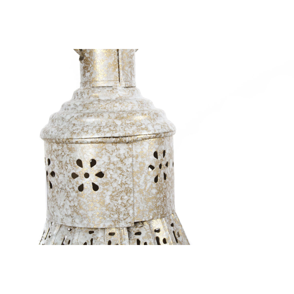 Lampadario Home ESPRIT Bianco Dorato Metallo 40 W 40 x 40 x 55 cm - Image 2