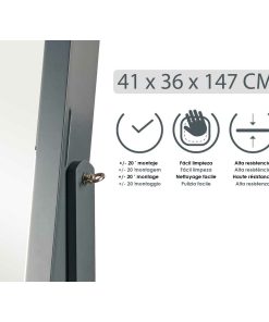 Specchio da terra Gift Decor Grigio Stoffa Cristallo MDF Legno MDF 36 x 140 x 36,5 cm Rettangolare Portagioie Verticale