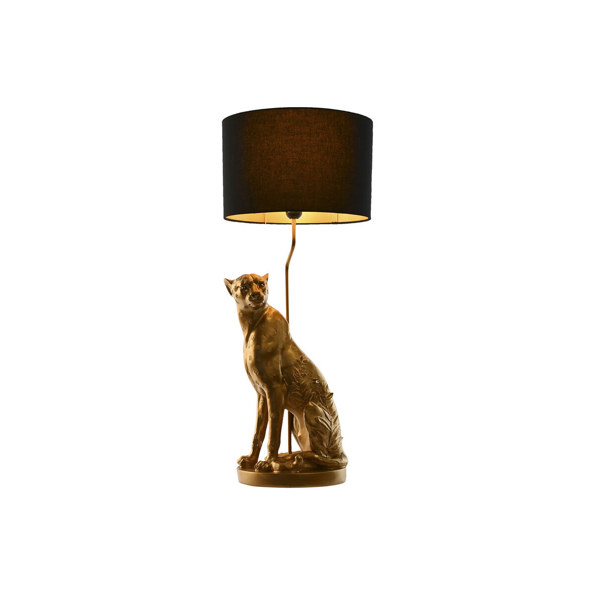 Lampada da tavolo Home ESPRIT Nero Dorato 33 x 33 x 78,5 cm - Image 5