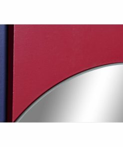 Specchio da parete DKD Home Decor Azzurro Bianco Rosso Turchese Moderno 46,5 x 2,5 x 45 cm (2 Unità)