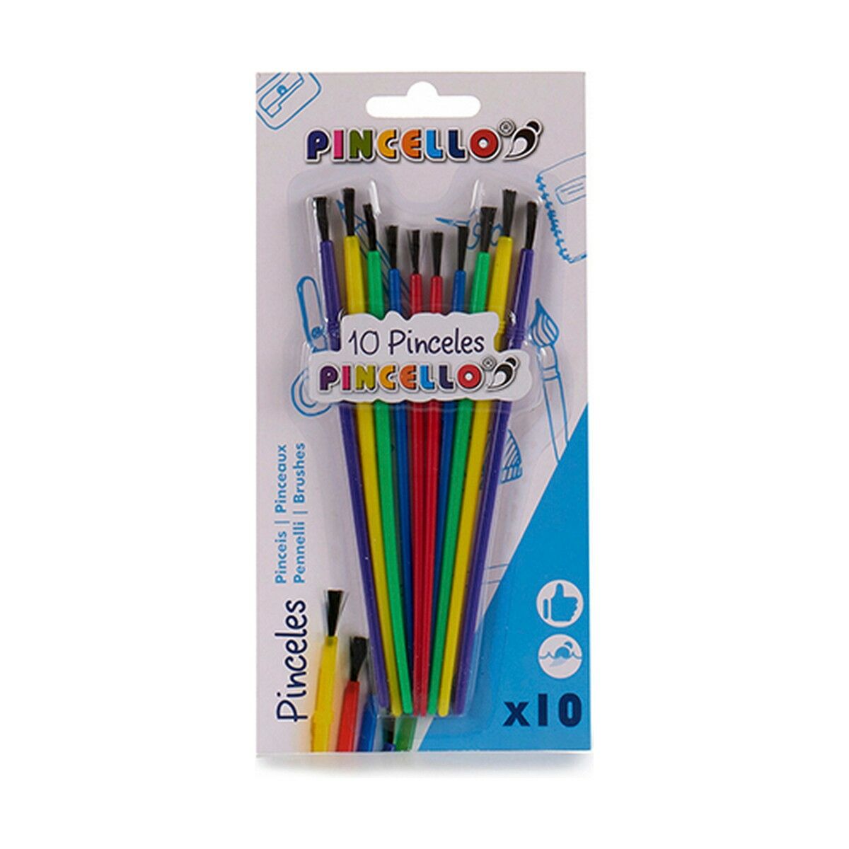 Pennelli Pincello Multicolore Set (24 Unità)