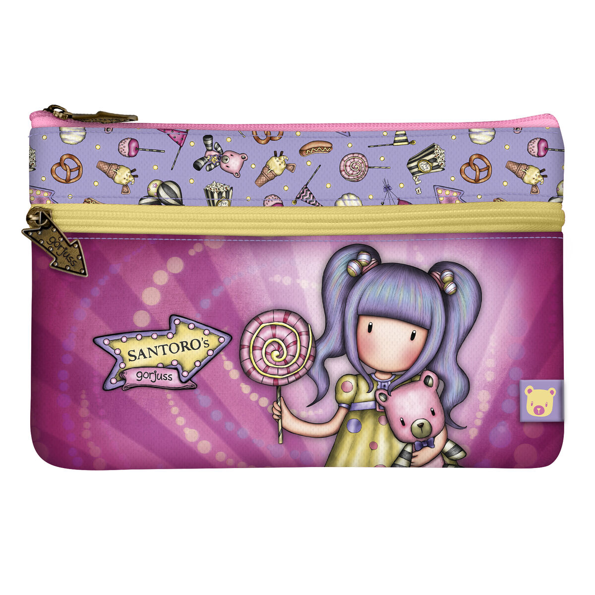 Astuccio Scuola Gorjuss First prize Lilla (23.4 x 15.5 x 1.5 cm)