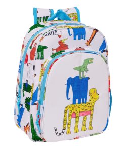 Zaino Scuola Algo de Jaime Bianco 26 x 34 x 11 cm
