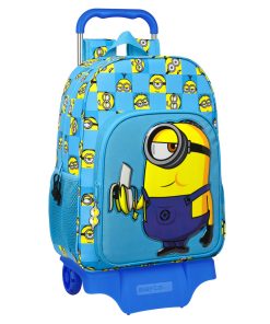Trolley per la Scuola Minions Minionstatic Azzurro (33 x 42 x 14 cm)