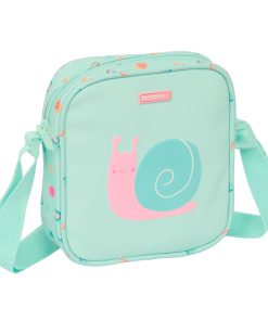 Borsa a Tracolla Safta Caracol Turchese 16 x 18 x 4 cm