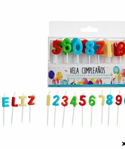Set di Candele Compleanno Multicolore (12 Unità)