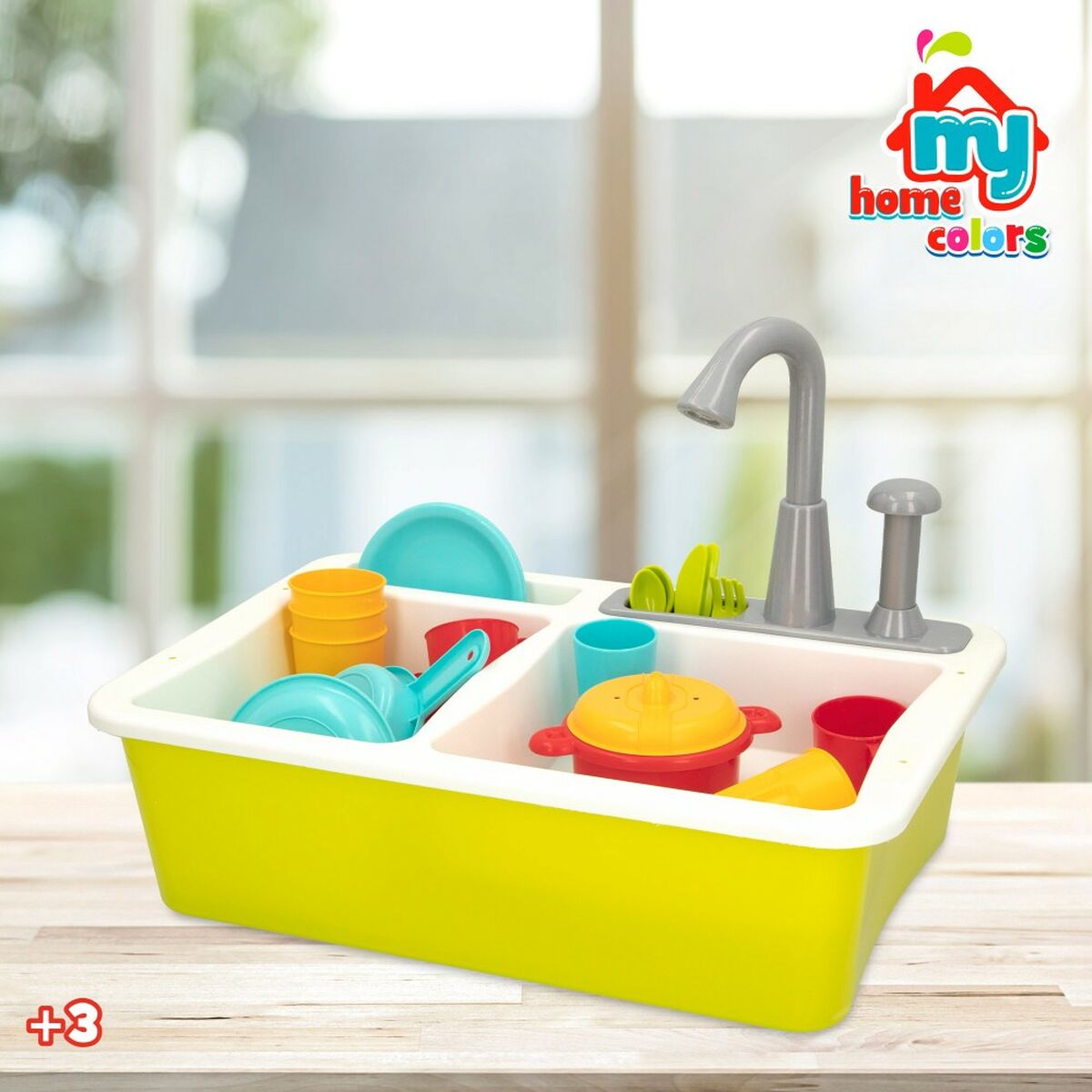 Cucina Giocattolo Colorbaby 22 Pezzi 42 x 29 x 28 cm Accessori Lavello - Image 2