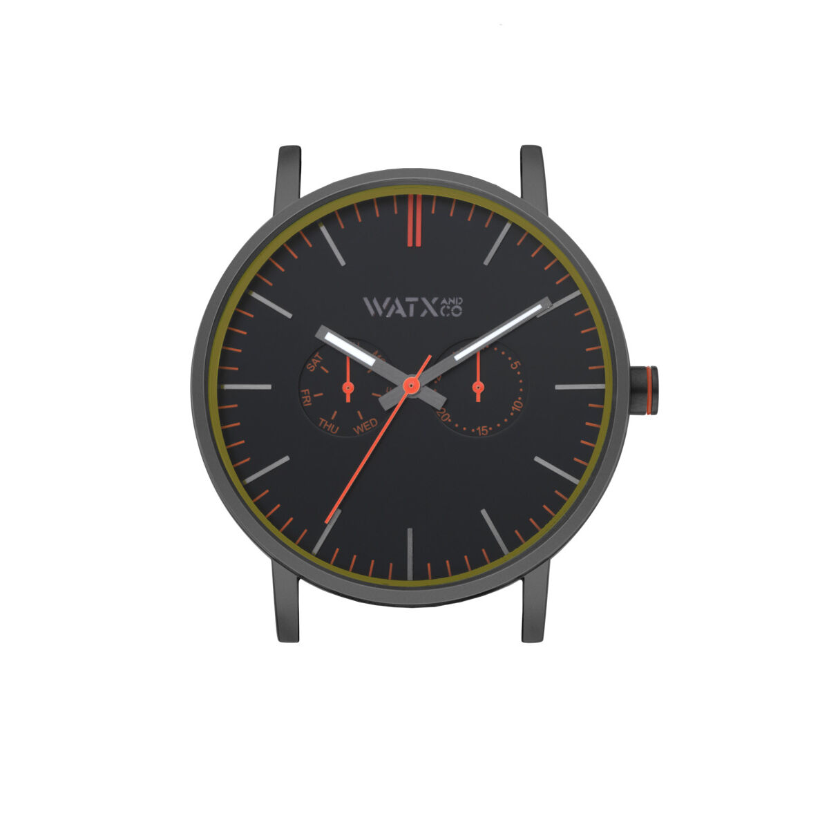 Orologio Unisex Watx & Colors WXCA2713 Nero (Ø 44 mm)