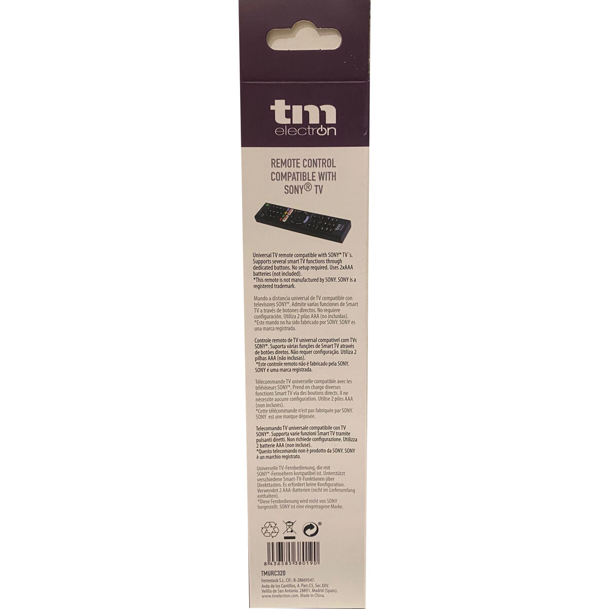 Telecomando Universale per Sony TM Electron Nero