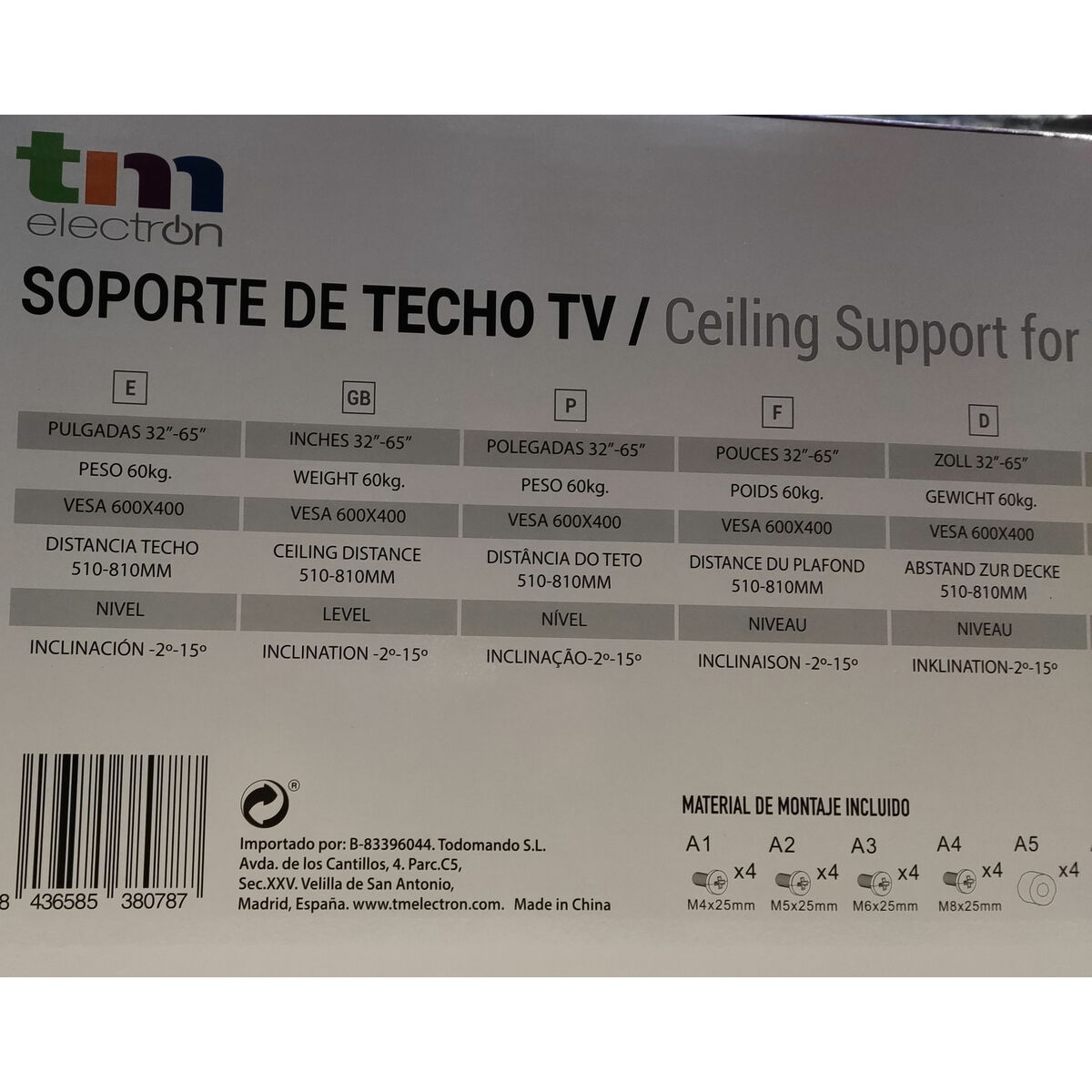 Supporto TV TM Electron 32" - 65" 60 Kg