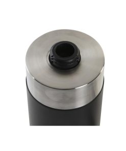 Dispenser di Sapone DKD Home Decor Argentato Nero Acciaio inossidabile Resina 7 x 7 x 17 cm