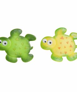 Tappeto da bagno DKD Home Decor 11,5 x 1 x 10 cm Verde Giallo Per bambini Tartaruga PVC 10 cm (2 Unità)