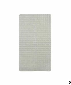 Tappetino Antiscivolo da Doccia Berilo Grigio PVC 67,7 x 38,5 x 0,7 cm Quadri (6 Unità)