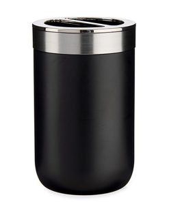 Portaspazzolini da Denti Berilo Nero Argentato Plastica 7,7 x 11,5 x 7,7 cm 7,7 x 11,2 x 7,7 cm (6 Unità)
