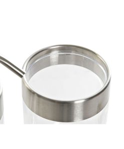 Set da Bagno DKD Home Decor Trasparente Argentato Alluminio polistirene Plastica 10 x 7,5 x 16,5 cm