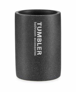 Portaspazzolini da Denti Berilo Tumbler Grigio Resina 7,5 x 10,2 x 7,5 cm (12 Unità)