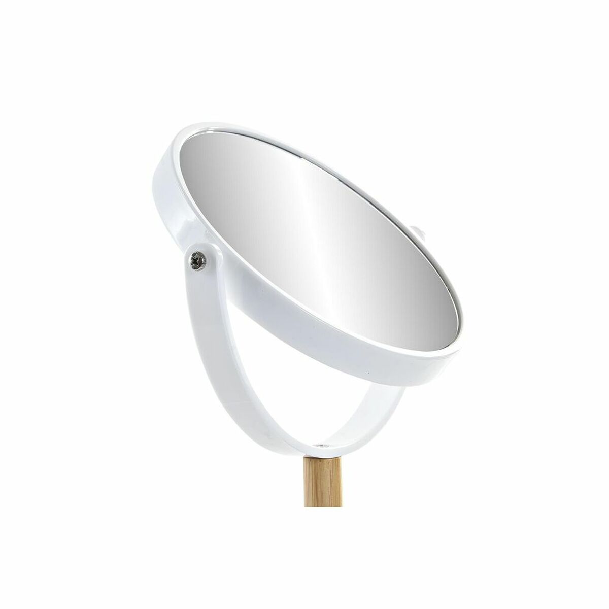 Specchio DKD Home Decor Bianco Naturale Bambù Alluminio polistirene 17 x 17 x 31 cm - Image 3