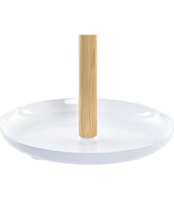 Specchio DKD Home Decor Bianco Naturale Bambù Alluminio polistirene 17 x 17 x 31 cm