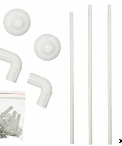 Asta doccia Berilo Bianco Alluminio 90 x 90 cm 113 x 2,5 x 7,5 cm Tenda da Doccia (18 Unità)