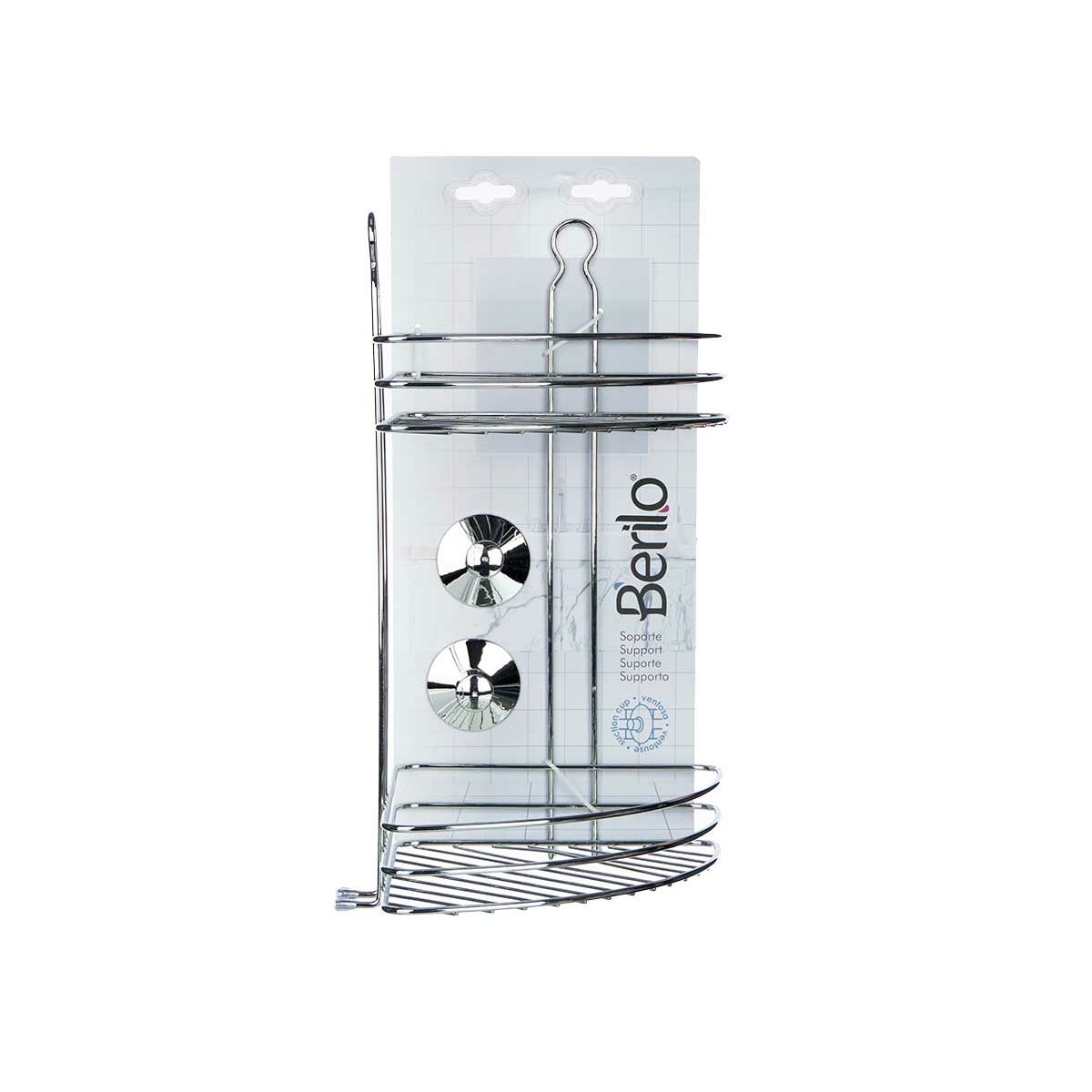 Supporto da Doccia Berilo Metallo Acciaio ABS 26 x 39 x 19 cm (6 Unità)