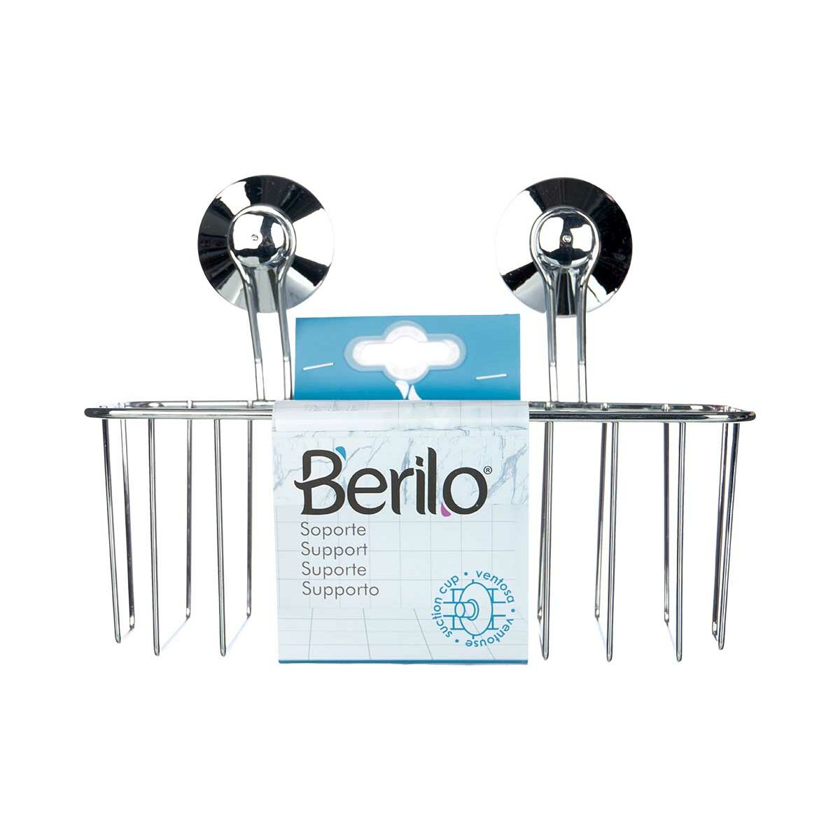 Supporto da Doccia Berilo Metallo Acciaio ABS 24 x 18 x 10 cm (12 Unità)