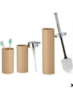 Set da Bagno Berilo Marrone Plastica 16,5 x 8 x 32,5 cm (8 Unità)