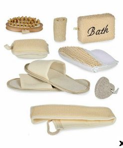 Set da Bagno Berilo Marrone 30 x 6,5 x 30 cm Cestino (6 Unità)