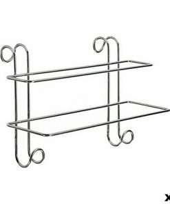 Portasciugamani Argentato Metallo 14 x 20 x 39 cm (6 Unità)