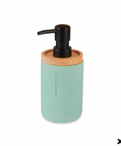 Dispenser di Sapone Berilo Menta Legno Resina Plastica 9,5 x 18,5 x 7,8 cm (6 Unità)
