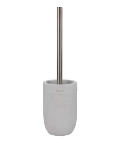 Scopino per il Bagno DKD Home Decor 10 x 10 x 37 cm Cemento Acciaio inossidabile Bianco