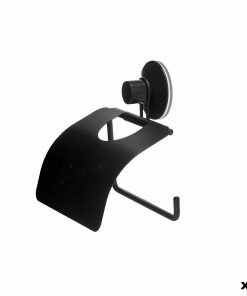 Portarotolo di Carta Igienica Berilo Nero Acciaio ABS 13,5 x 12 x 3 cm (12 Unità)