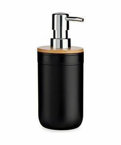 Dispenser di Sapone Berilo Nero Bambù polipropilene 350 ml 8 x 17 x 9 cm 9 x 17 x 8 cm (6 Unità)