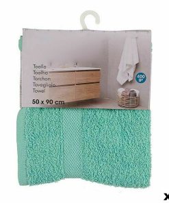Telo da bagno Berilo Turchese 80 % cotone 20 % Poliestere 50 x 90 cm (6 Unità)