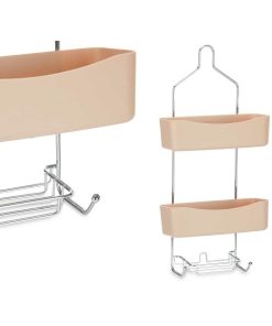 Scaffale da Bagno Berilo Beige Metallo Plastica 28 x 60 x 14 cm (6 Unità)