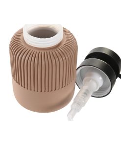 Dispenser di Sapone DKD Home Decor Nero Cemento Terracotta polipropilene 7 x 7 x 16 cm