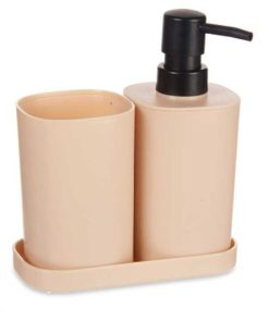 Set da Bagno Berilo Nero Beige polipropilene (12 Unità)
