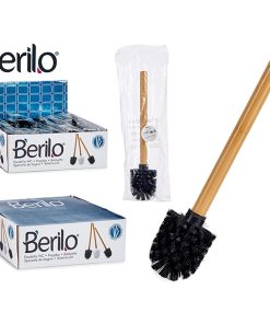 Scopino per il Bagno Berilo BAMBOO BLACK Marrone Nero Bambù 8 x 35,5 x 8 cm (24 Unità)