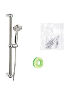 Colonna doccia Berilo Bianco Argentato Metallo 9,8 x 23,5 x 9,8 cm