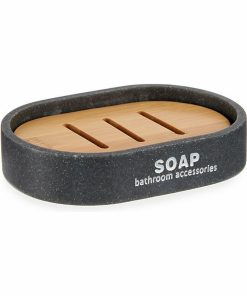 Portasapone Berilo Marrone Grigio Resina 8 x 2,5 x 12,5 cm (12 Unità)