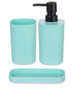 Set da Bagno Berilo Nero Verde polipropilene (12 Unità)