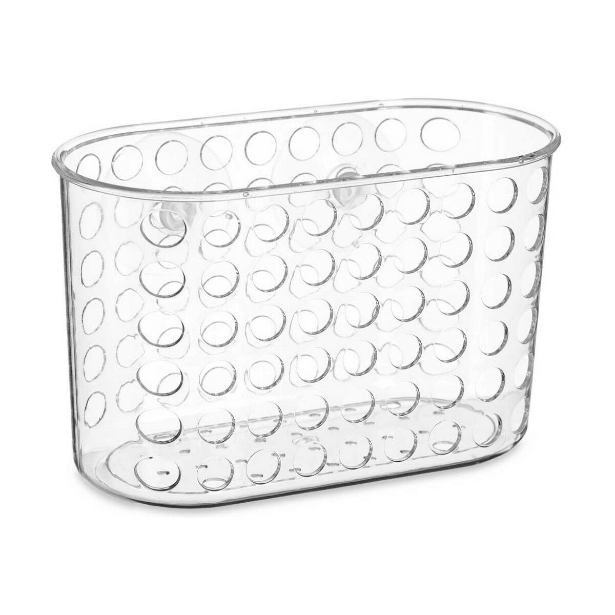 Supporto Contenitore per Vasca da Bagno Berilo Trasparente PVC Plastica 19,3 x 12 x 9 cm (12 Unità) - Image 3