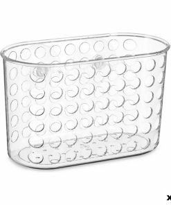 Supporto Contenitore per Vasca da Bagno Berilo Trasparente PVC Plastica 19,3 x 12 x 9 cm (12 Unità)