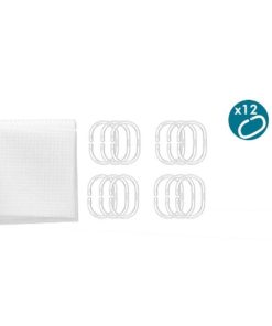 Tenda da Doccia Berilo Bianco Poliestere 180 x 180 cm 30 x 5 x 19 cm Punti (12 Unità)