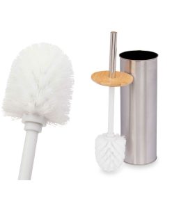 Scopino per il Bagno Berilo Argentato Bambù Acciaio inossidabile 9,5 x 27,5 x 9,5 cm (6 Unità)