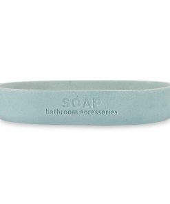 Portasapone Berilo Azzurro Resina Bambù 12,5 x 2,5 x 8,5 cm (6 Unità)