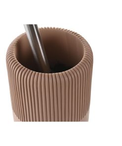 Scopino per il Bagno DKD Home Decor 11 X 11 X 36,5 CM Cemento Terracotta Acciaio inossidabile
