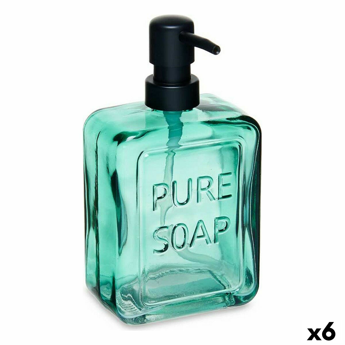 Dispenser di Sapone Berilo Pure Soap Verde Cristallo 570 ml 10 x 18 x 6 cm (6 Unità) - Image 2