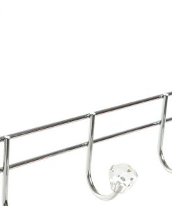 Appendiabiti per Porte DKD Home Decor 8424001835256 Trasparente Argentato Metallo 47 x 10 x 22 cm