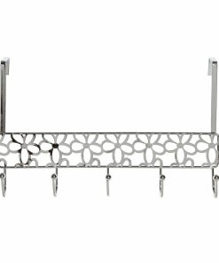 Appendiabiti per Porte DKD Home Decor Argentato Metallo Plastica Fiori 32 x 10 x 19 cm
