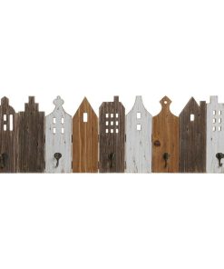 Appendiabiti da parete DKD Home Decor Metallo Case 91 x 9,5 x 29,5 cm
